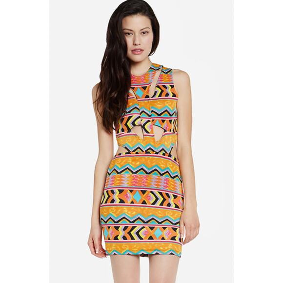 Lovers Friends Got A Body Scuba Neoprene Cutout Mini Dress S Small Bodycon - Picture 3 of 13